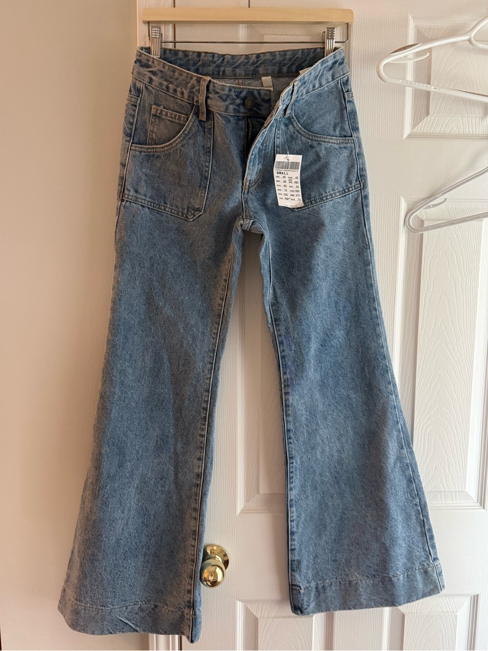 NWT Brandy Melville Light Blue Wide-Leg Denim Jeans